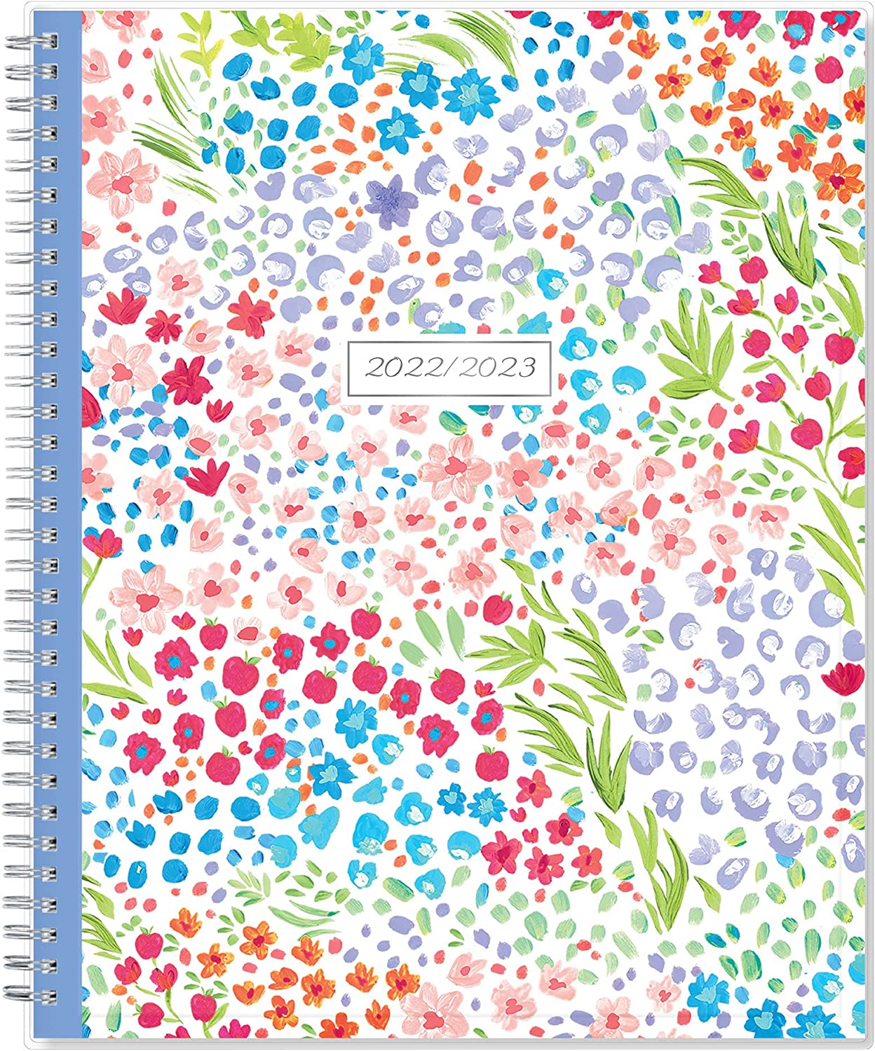 230816082826860_1 Blue Sky 2022-2023 Academic Year Teacher Weekly & Monthly Lesson Planner, 8.5" x 11", Flexible Cover, Wirebound, Ditsy Dapple Light (132002-A23) - Image 1